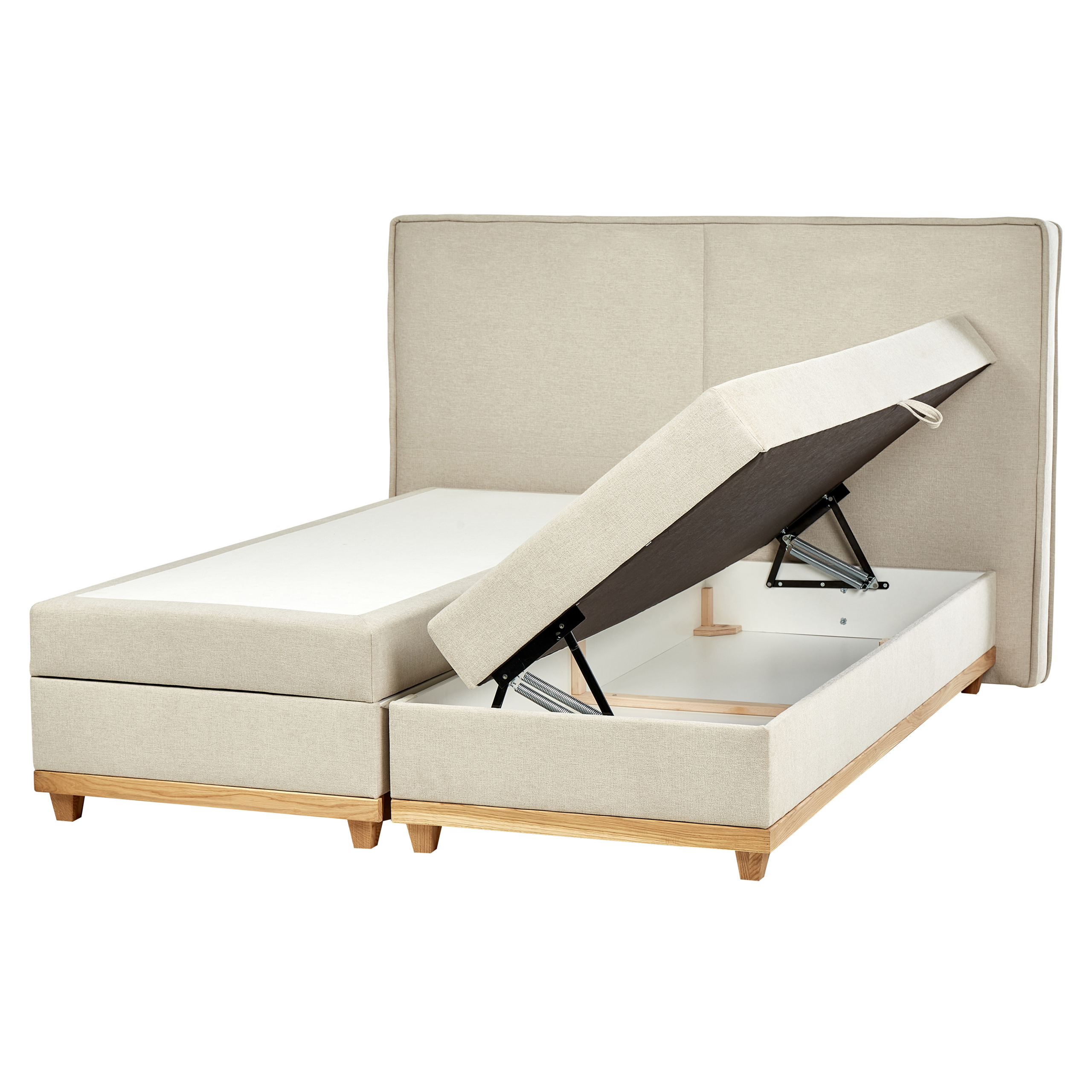 Kontinentalseng med opbevaring DYNASTY Beige 160 x 200 cm