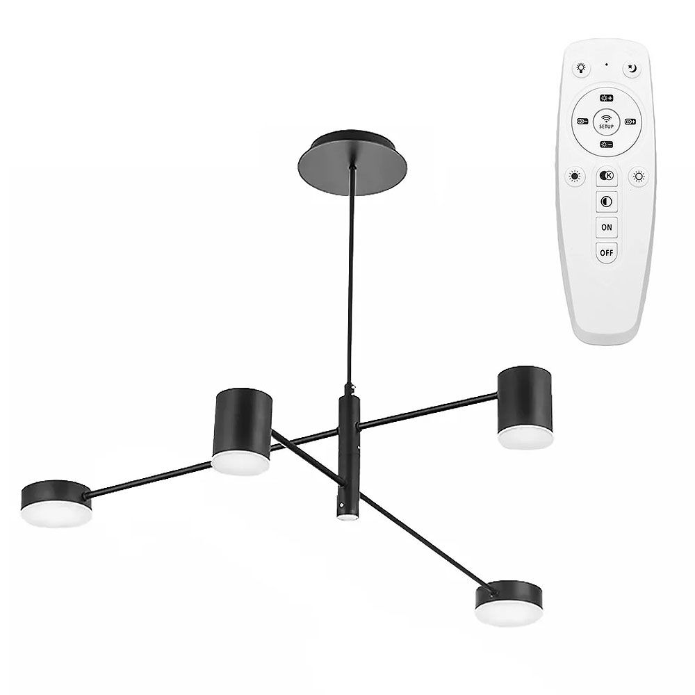 TOOLIGHT hængende loftlampe APP596-4C Sort 76x76x72,5cm