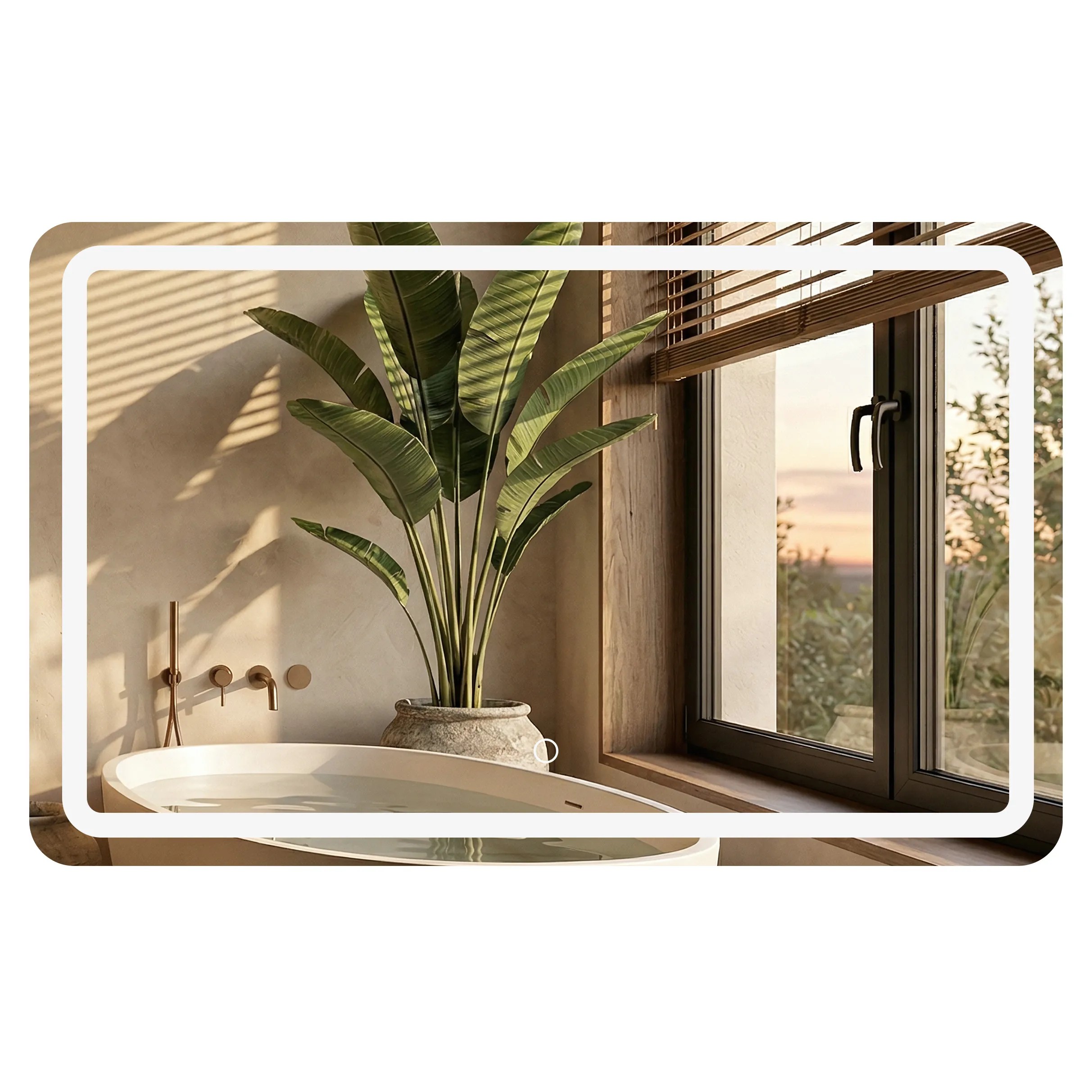 REA spejl EDIT 100X60 LED Gennemsigtig 2x100x60cm