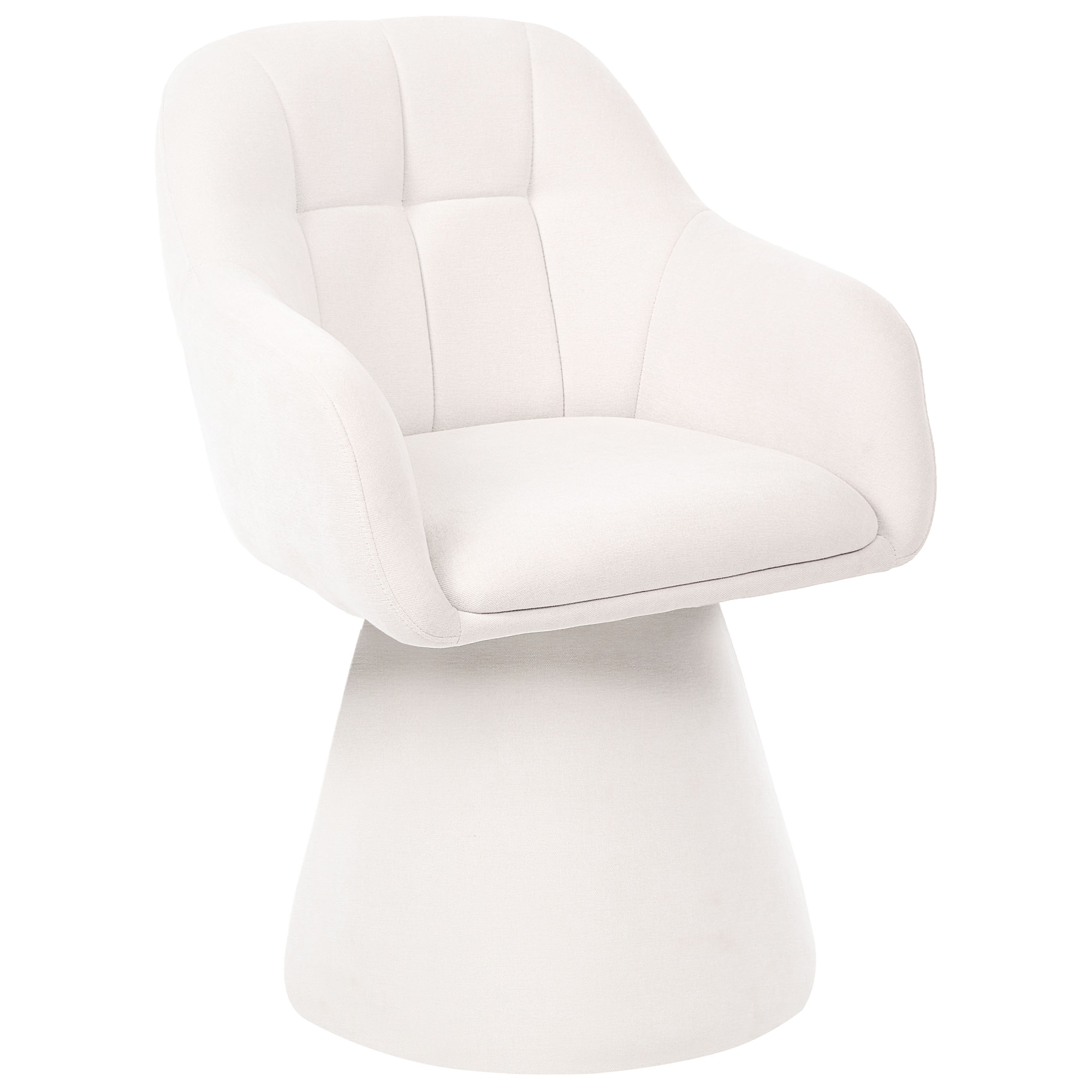 Spisebordsstol LIVONIA Chenille Cremehvid