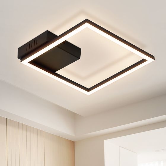 NETTLIFE LED - loftlampe Køkkenloftlampe, varm hvid, sort, moderne, design, 3000K, 12W