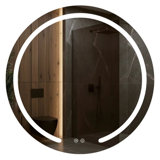 REA spejl MODERN 90 LED Gennemsigtig 2,5x90x90cm