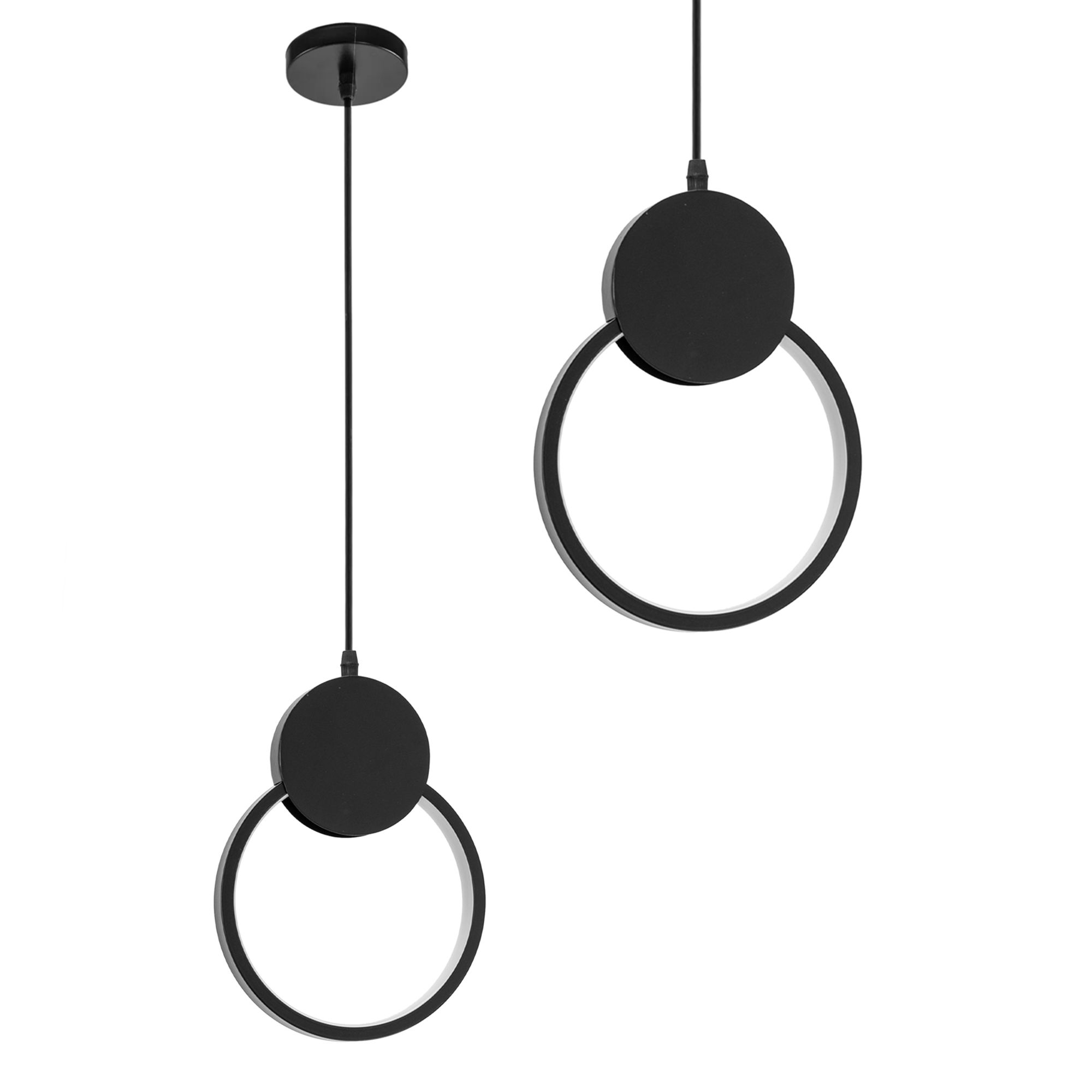 TOOLIGHT hængende loftlampe LED APP852-CP Sort 26,5x20x26,5cm