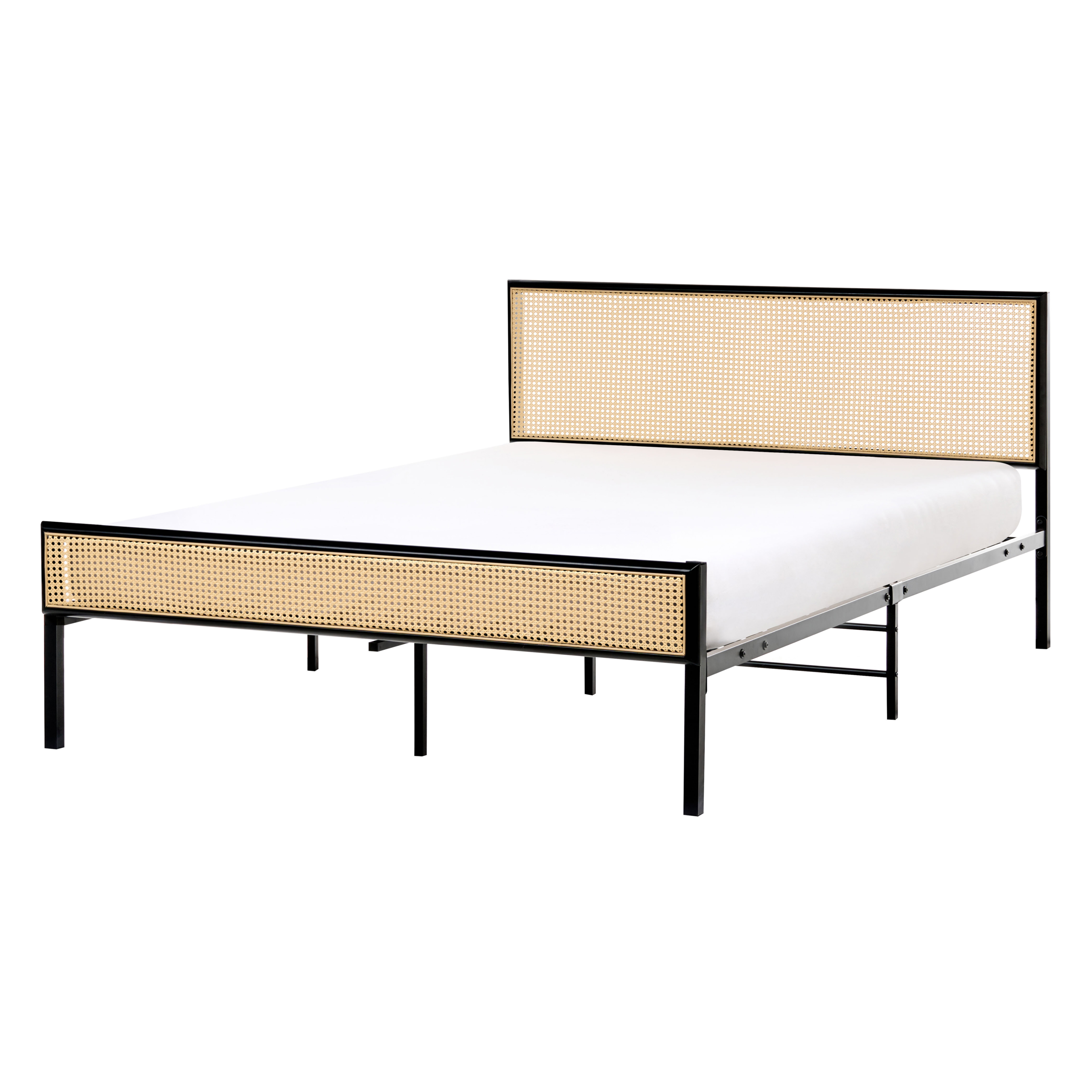 Seng PE-rattan AVANTON 140 x 200 cm Sort