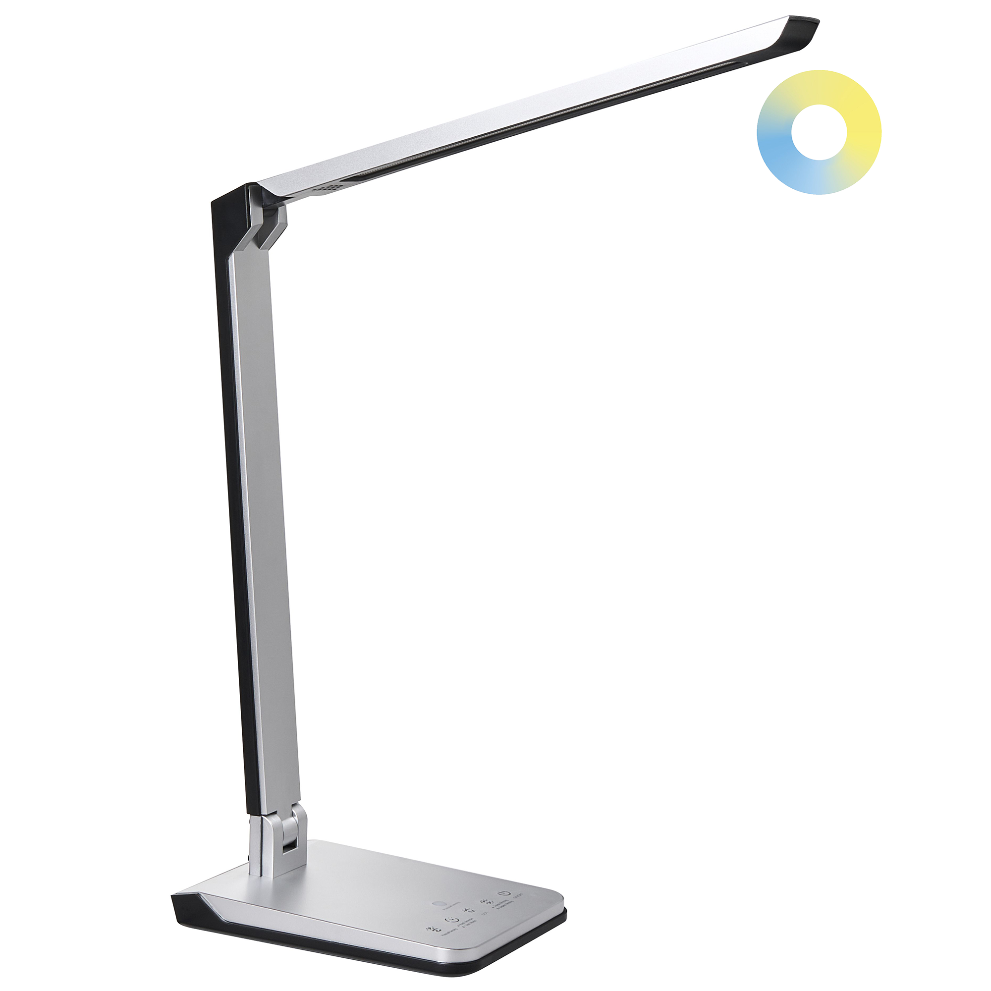 LED skrivebordslampe PICTOR Med dæmpning Sølv