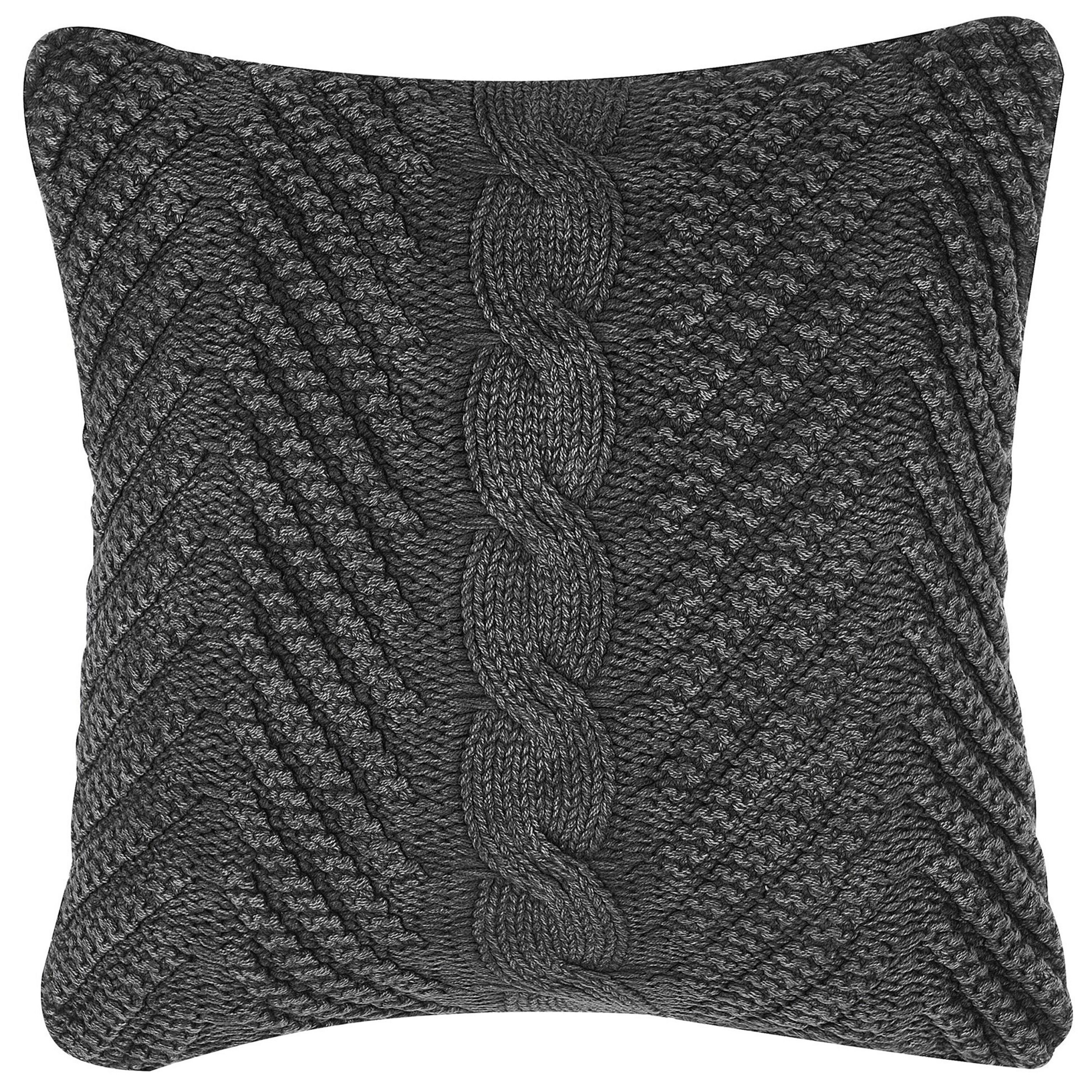 Pyntepude KONNI 45 x 45 cm Bomuld Grå Chevronmønster