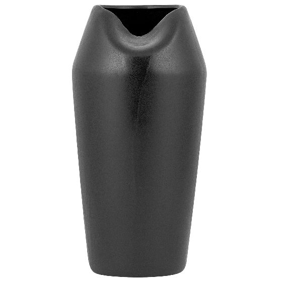 Dekovase APAMEA 33 cm Stentøj Sort