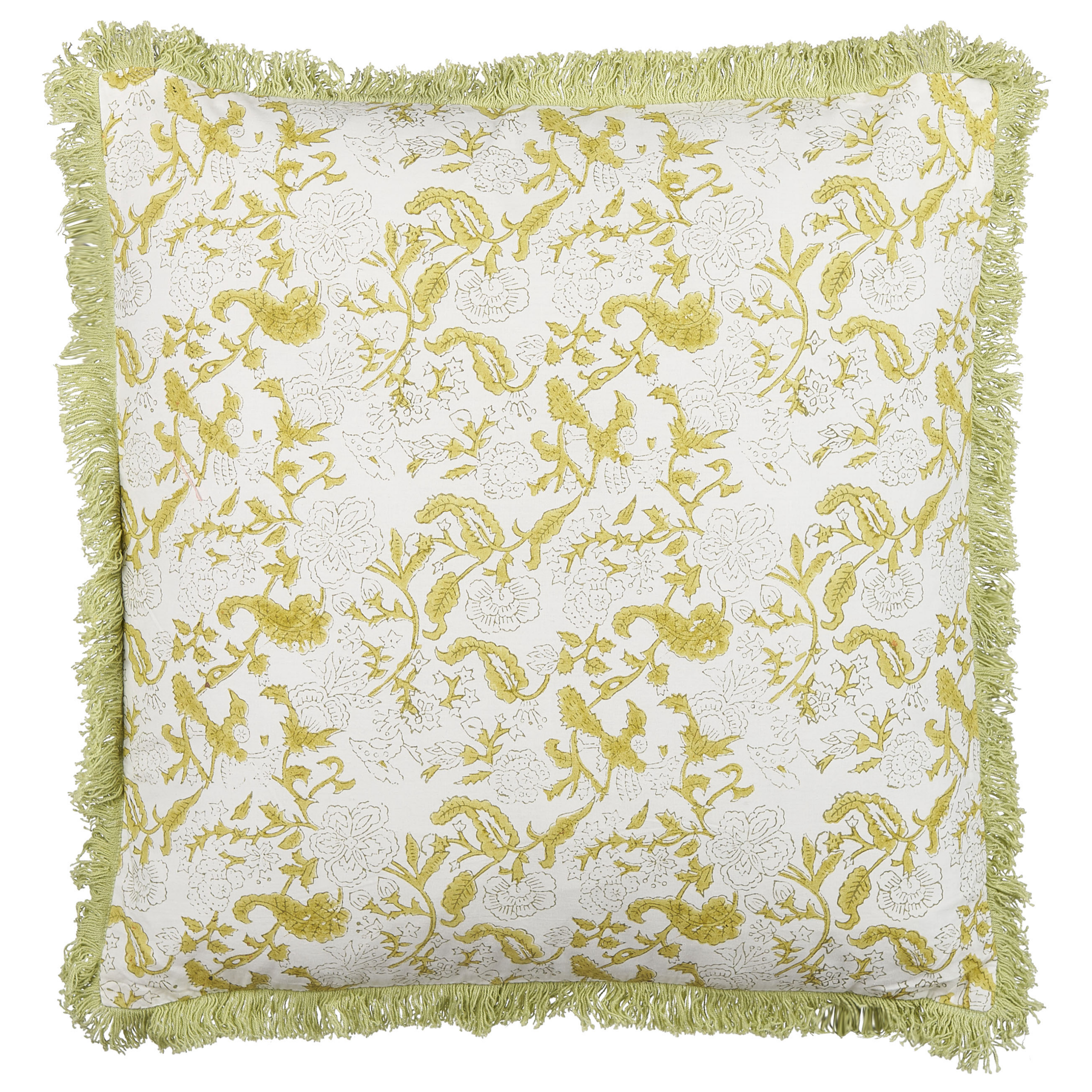 Pyntepude FILIX 45 x 45 cm Bomuld Grøn Blomstermønster