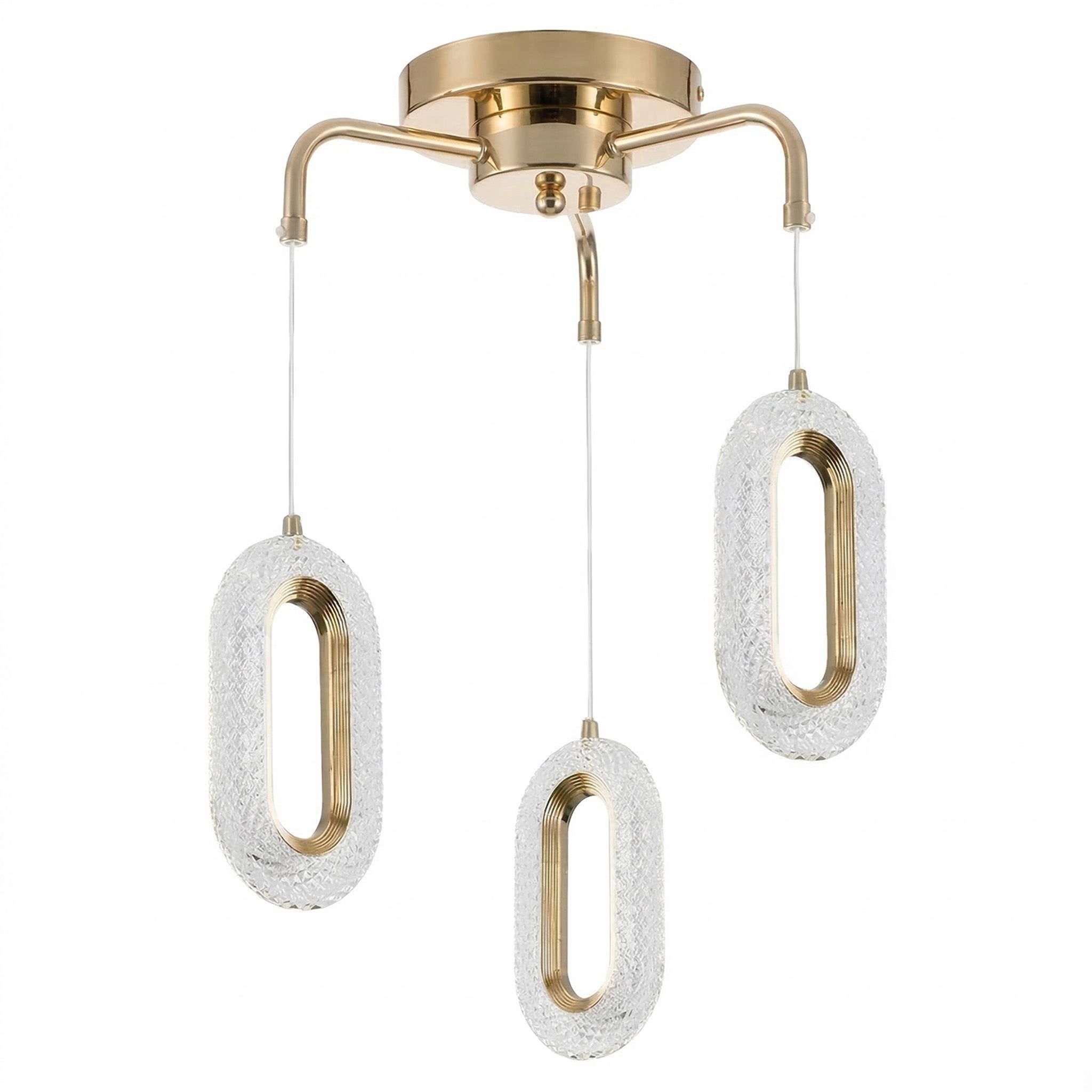 TOOLIGHT hængende loftlampe G173-3CP GOLD LED Guld 24x15x70cm
