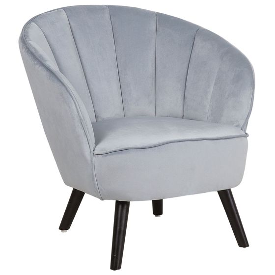 Lænestol DALA Velour Lysegrå