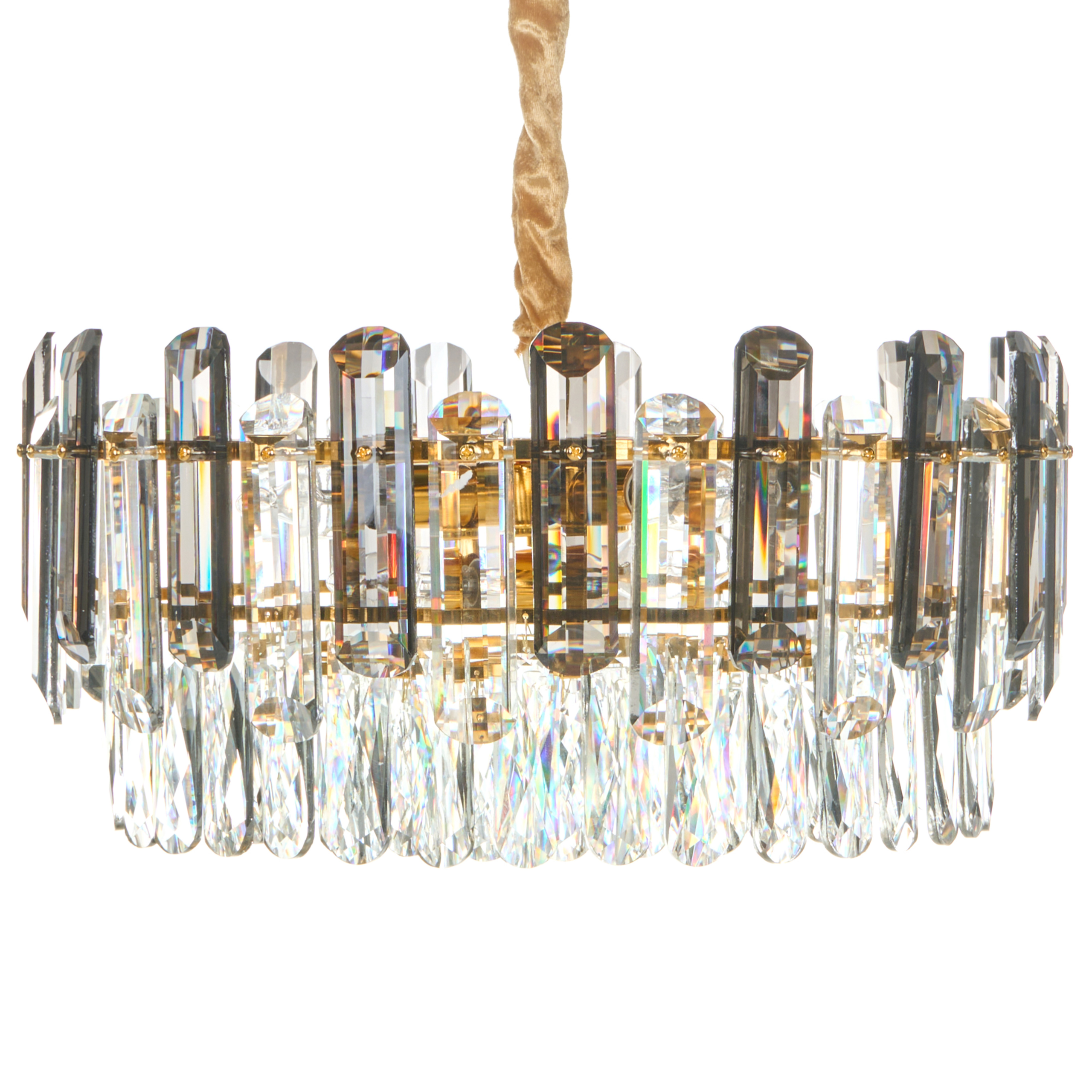 Lysekrone MANTARO Glas Guld