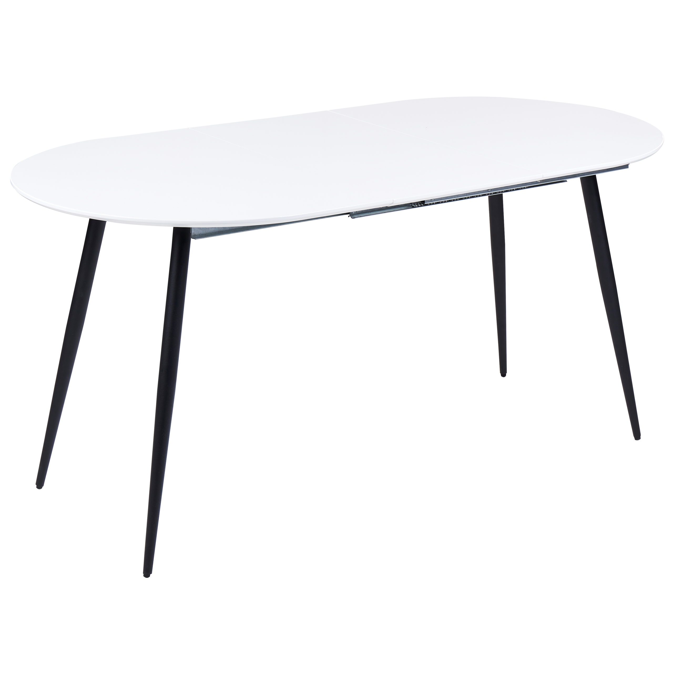 Spisebord med udtræk STAVERTON Hvid 120/160 cm 80 cm
