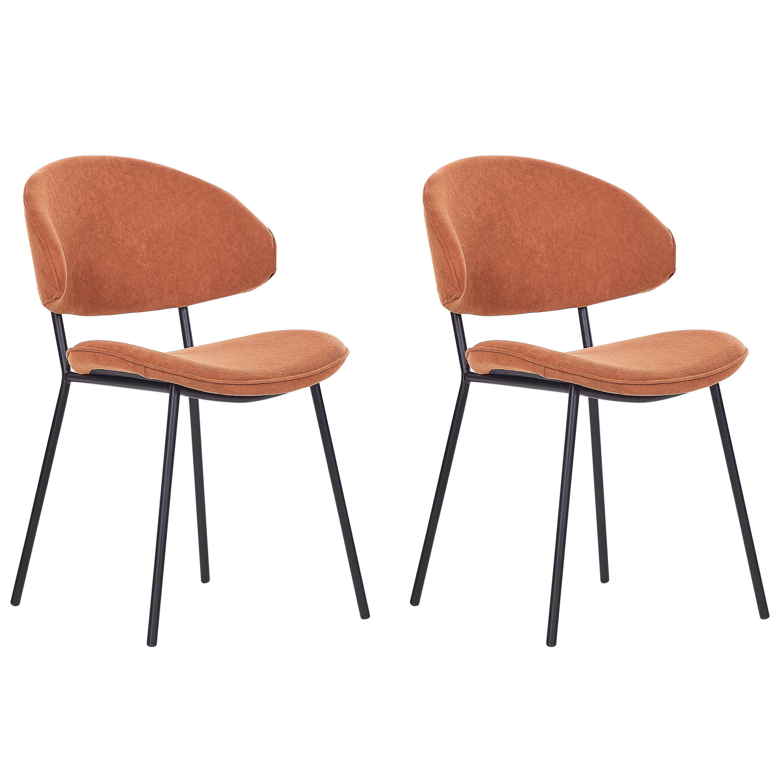 Sæt med 2 spisebordsstole KIANA Orange