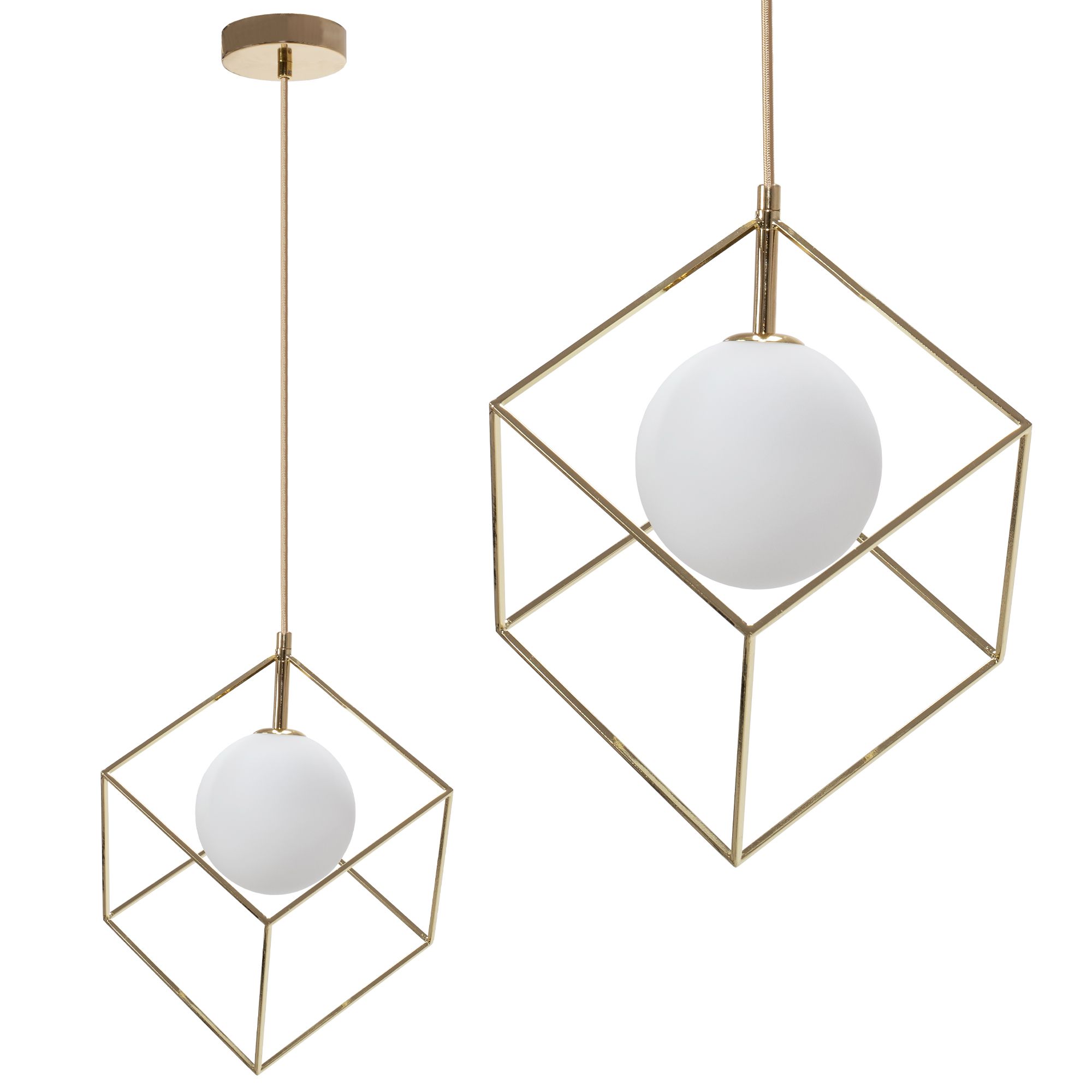 TOOLIGHT hængende loftlampe APP1210-1CP Guld 31x31x32cm
