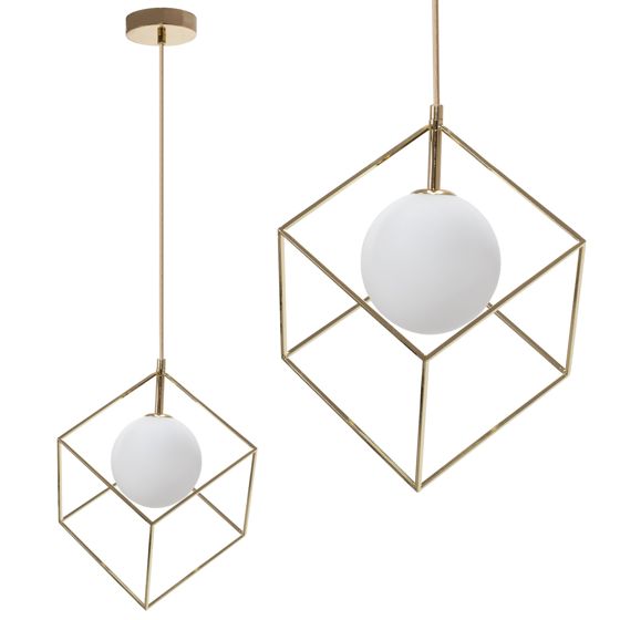 TOOLIGHT hængende loftlampe APP1210-1CP Guld 31x31x32cm