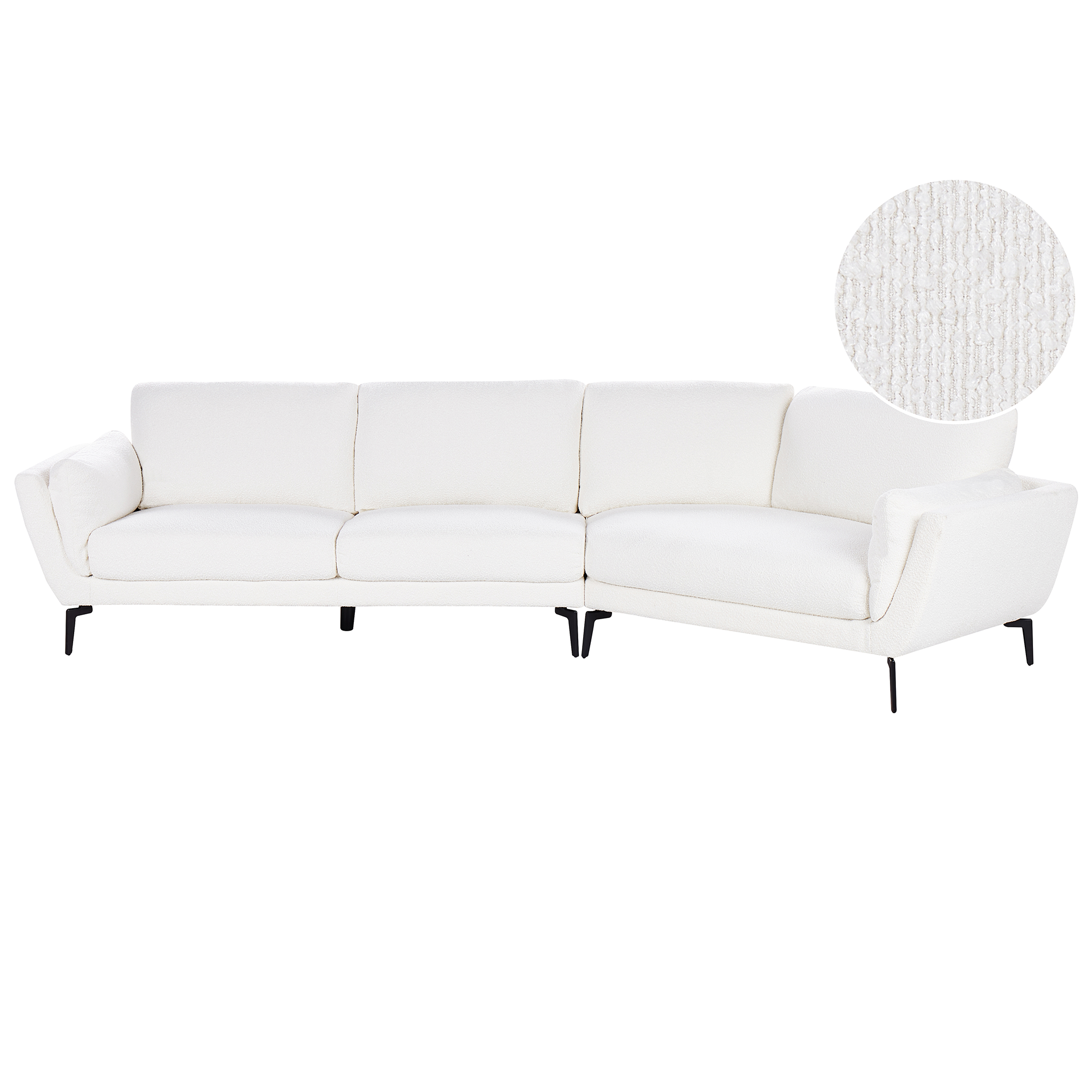 Sofa 3 personers KANSSELI Boucle Hvid