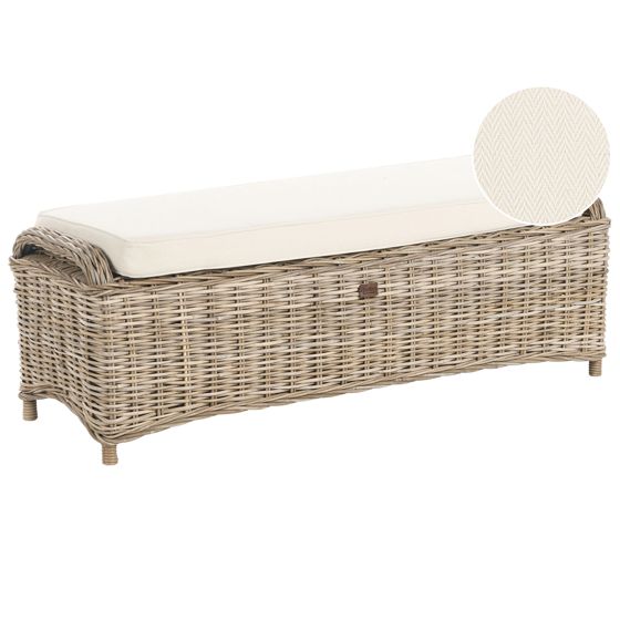 Fodskammel til haven SUSUA 140 cm Rattan Naturlig