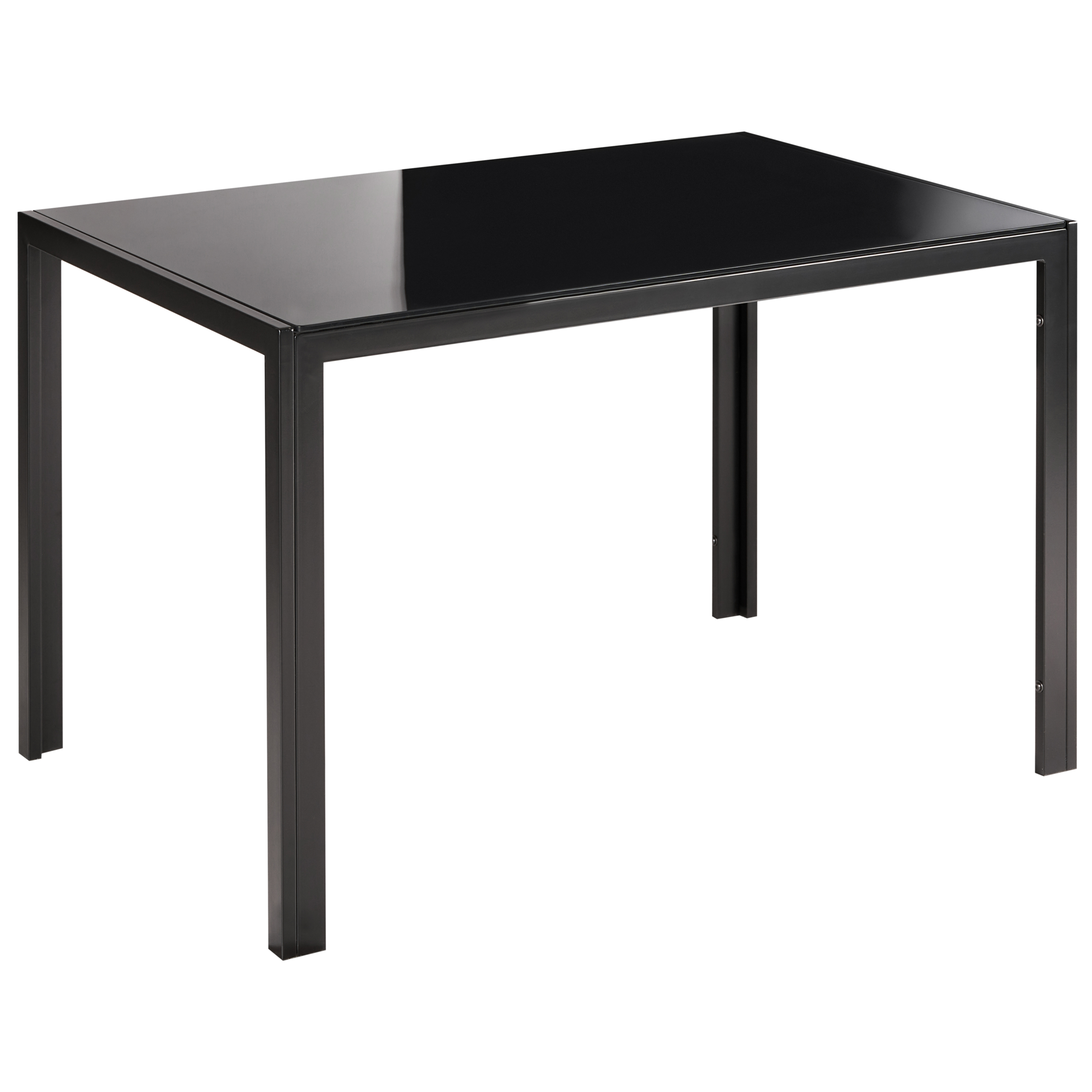 Spisebord LAVOS Sort 120 cm 80 cm Hærdet glas