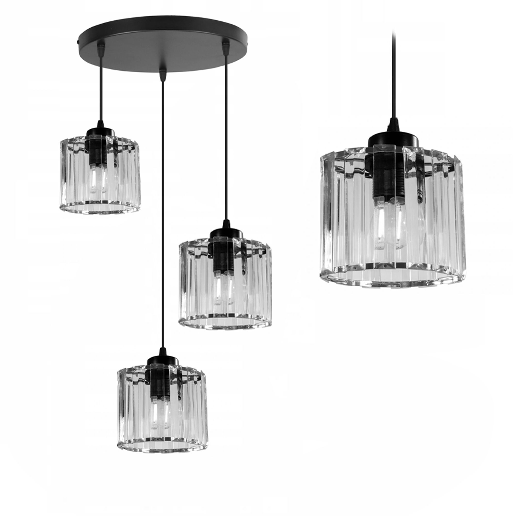 TOOLIGHT hængende loftlampe APP513-3CPR Sort 13x25x102cm