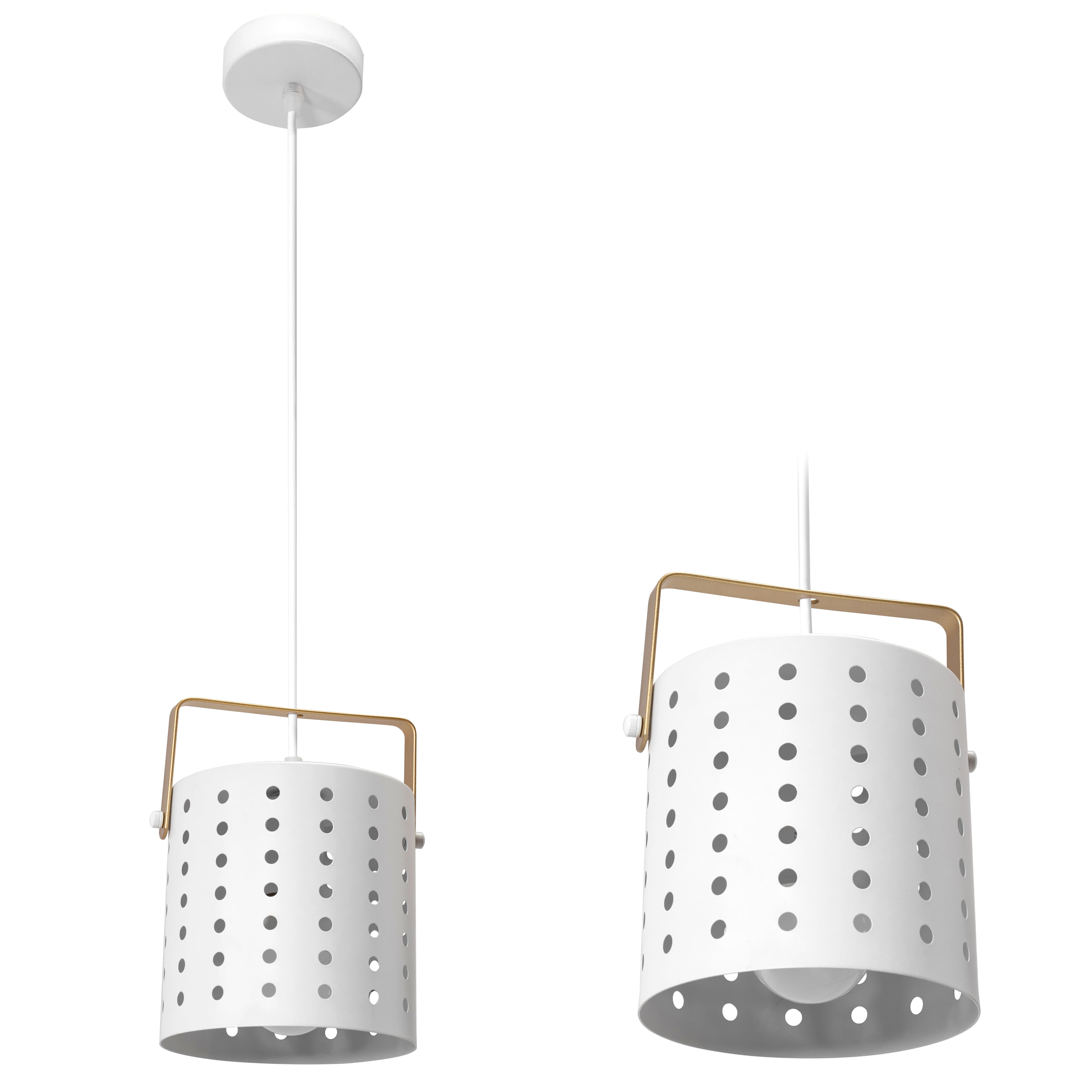 Toolight Pendellampe APP957-1CP ROUND 20CM Hvid 20x15x80cm