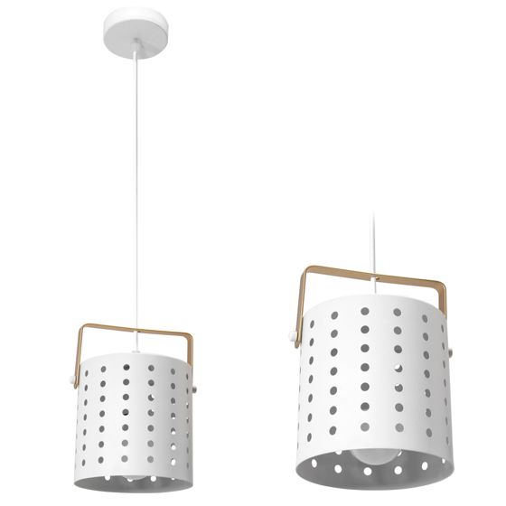 Toolight Pendellampe APP957-1CP ROUND 20CM Hvid 20x15x80cm