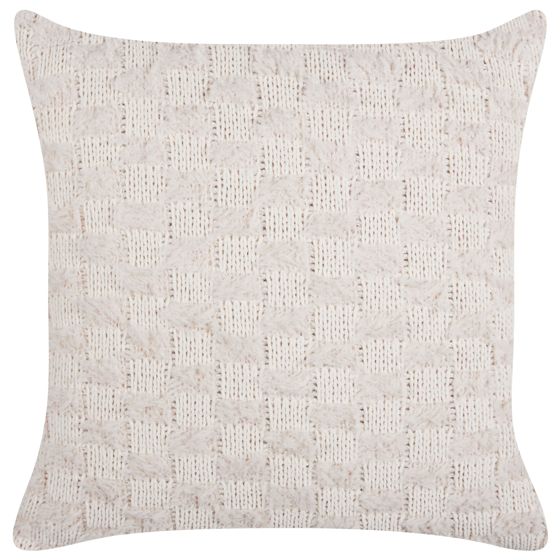 Pyntepude BASALIM 45 x 45 cm Beige Ensfarvet