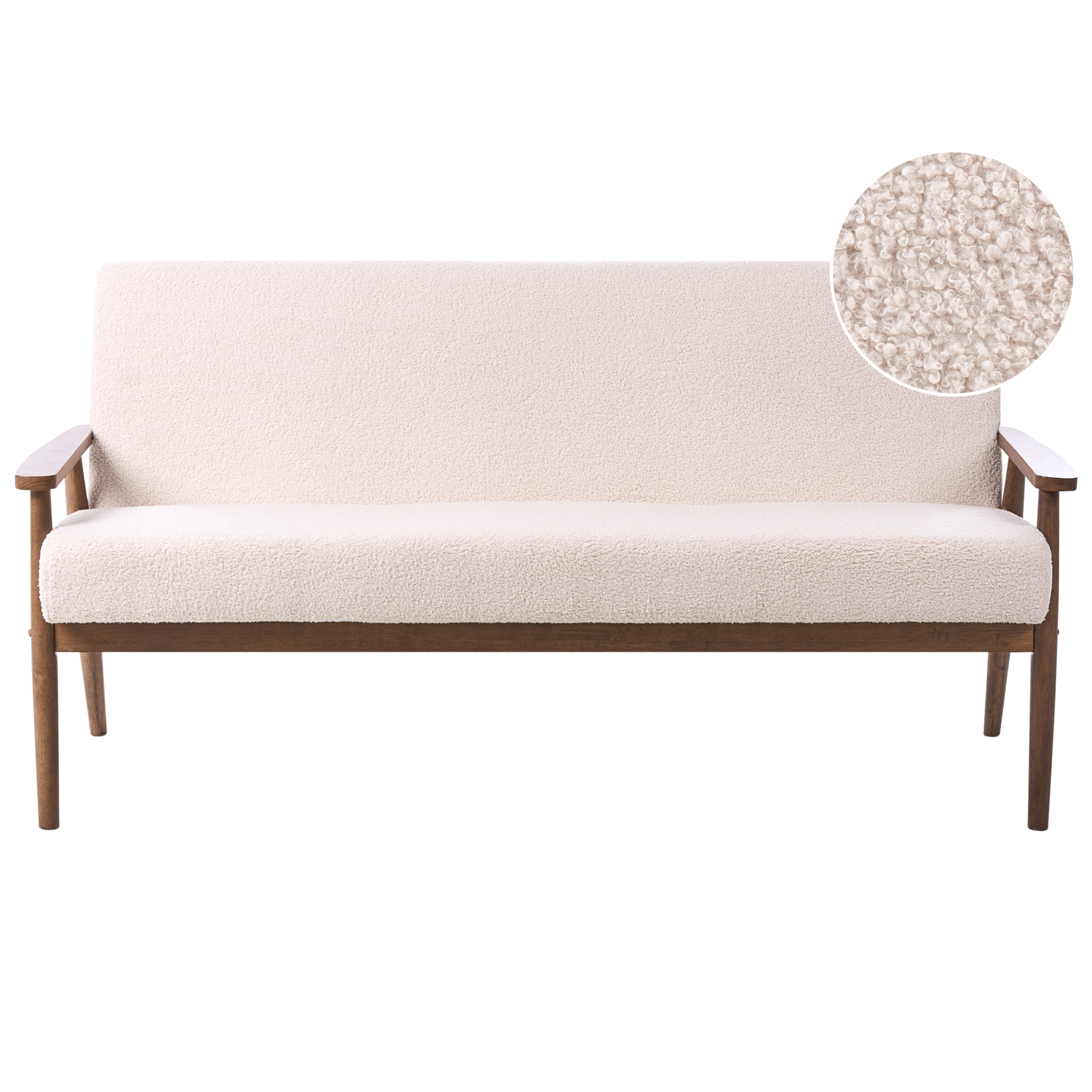 Sofa 3 personers ESRUM Boucle Mørkebrun/beige