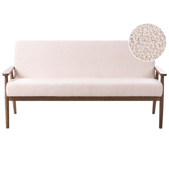 Sofa 3 personers ESRUM Boucle Mørkebrun/beige