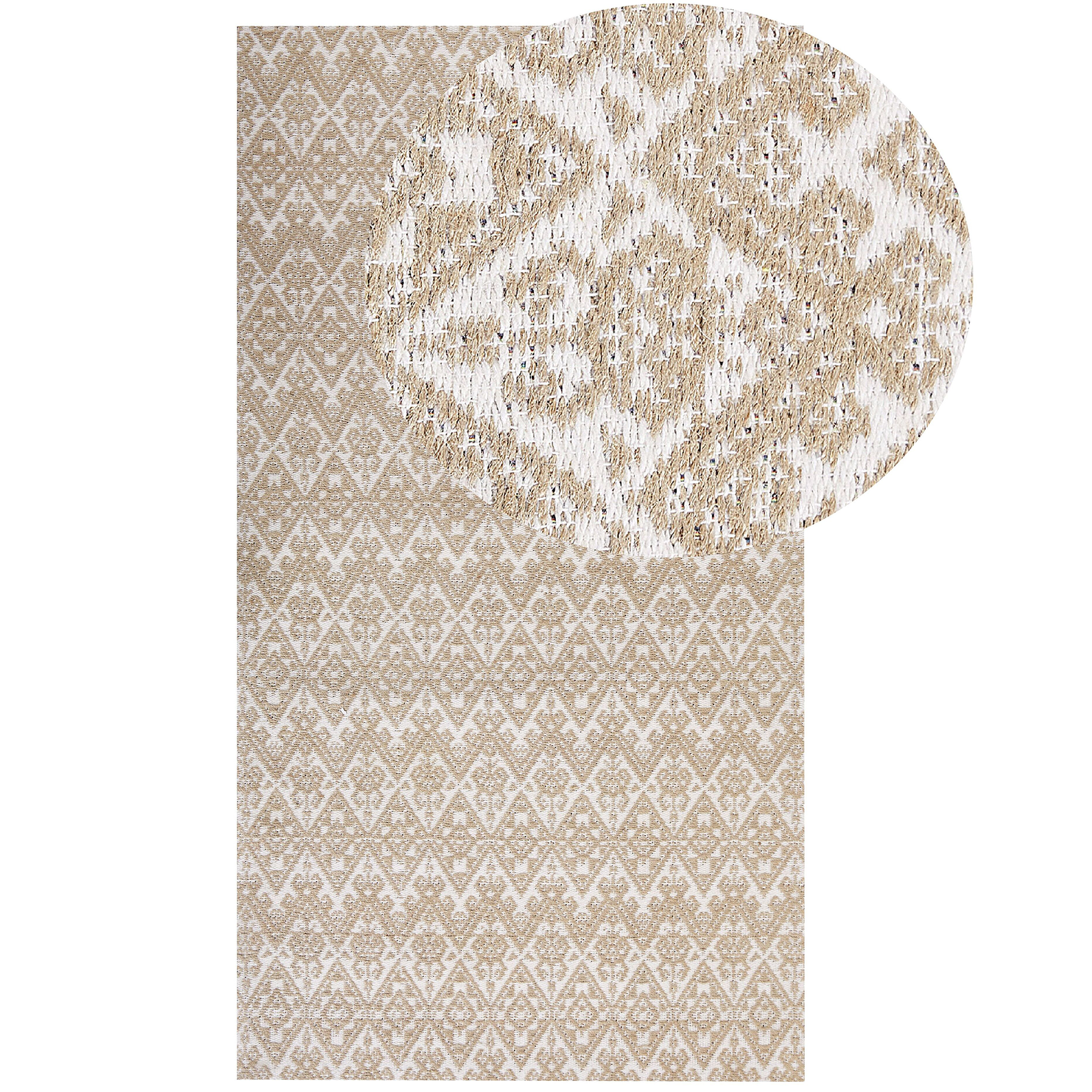 Gulvtæppe ATIMA Beige 80 x 150 cm Jute
