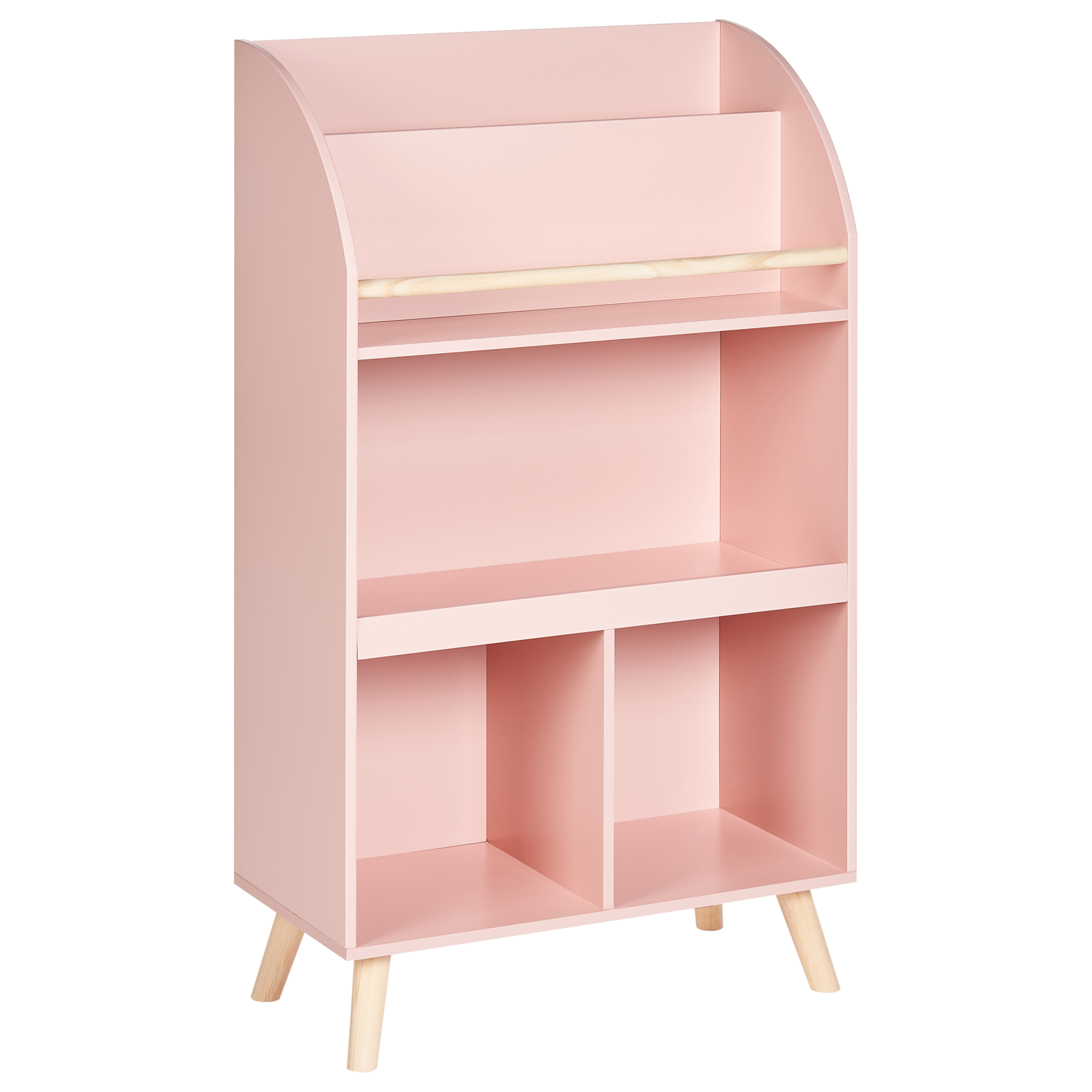 Bogreol med 3 hylder LILOET 102 cm Pastellrosa
