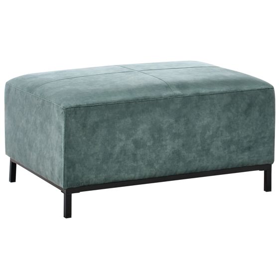 Fodskammel OSLO Velour Blågrøn
