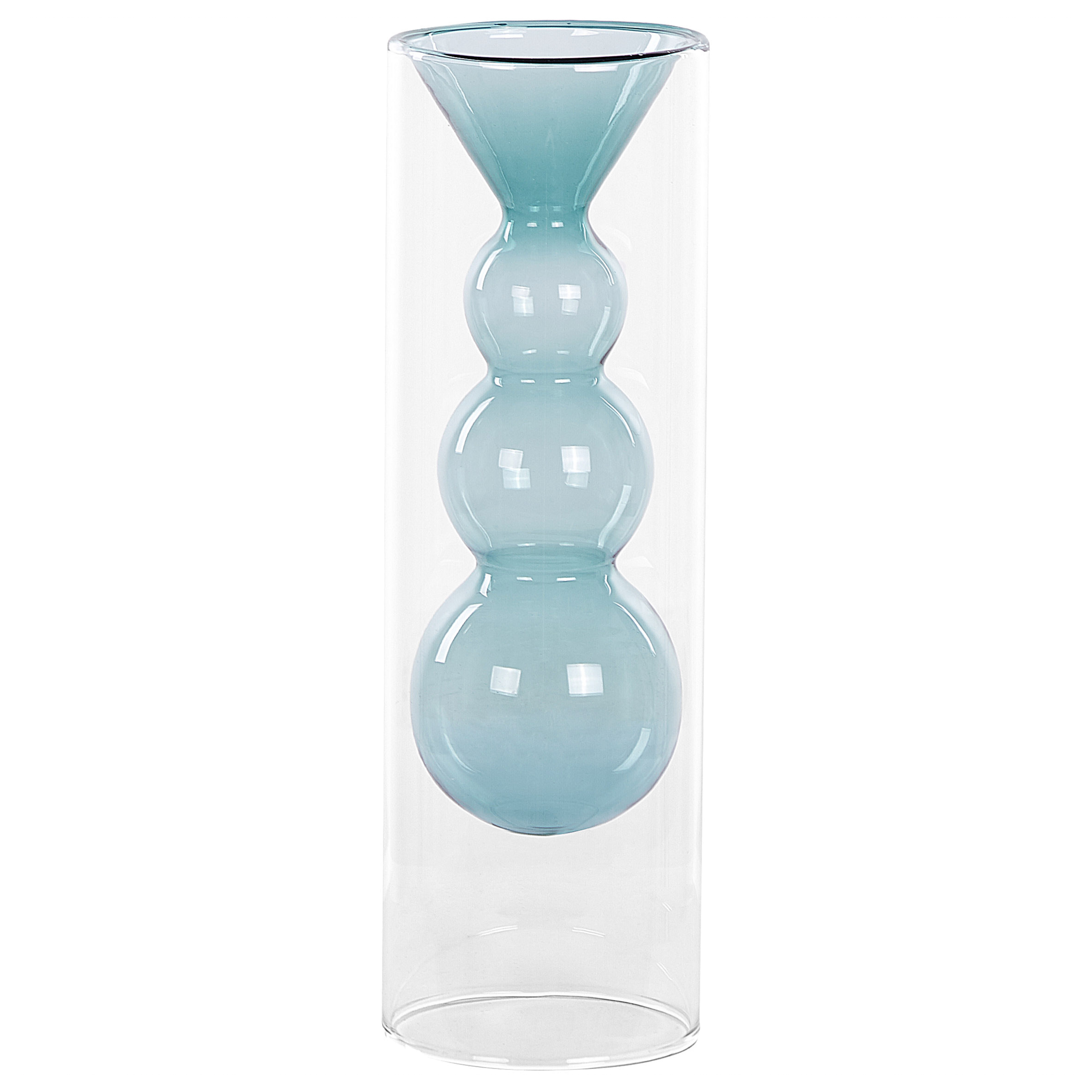 Blomstervase KALOCHI 27 cm Glas Turkis