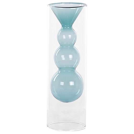 Blomstervase KALOCHI 27 cm Glas Turkis