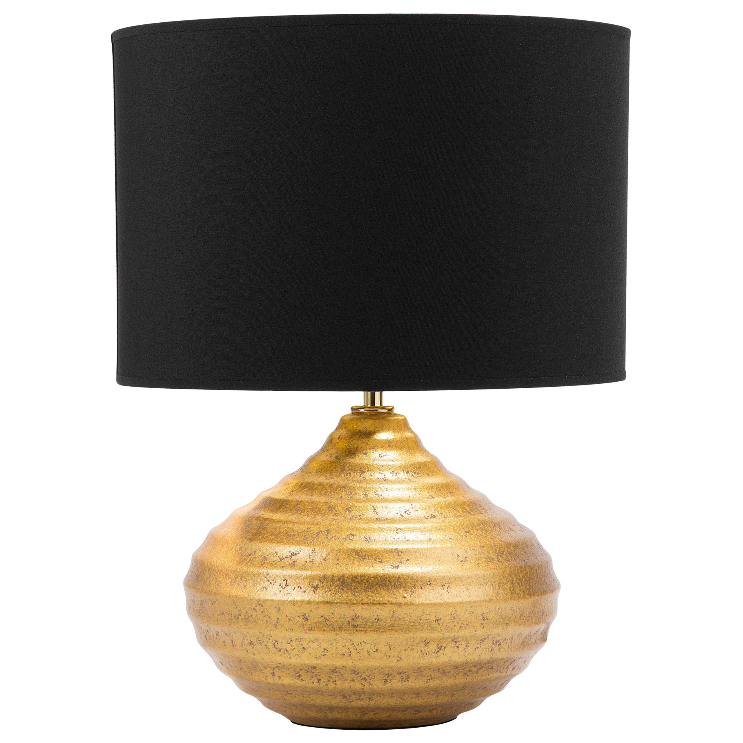 Bordlampe KUBAN Keramik Guld