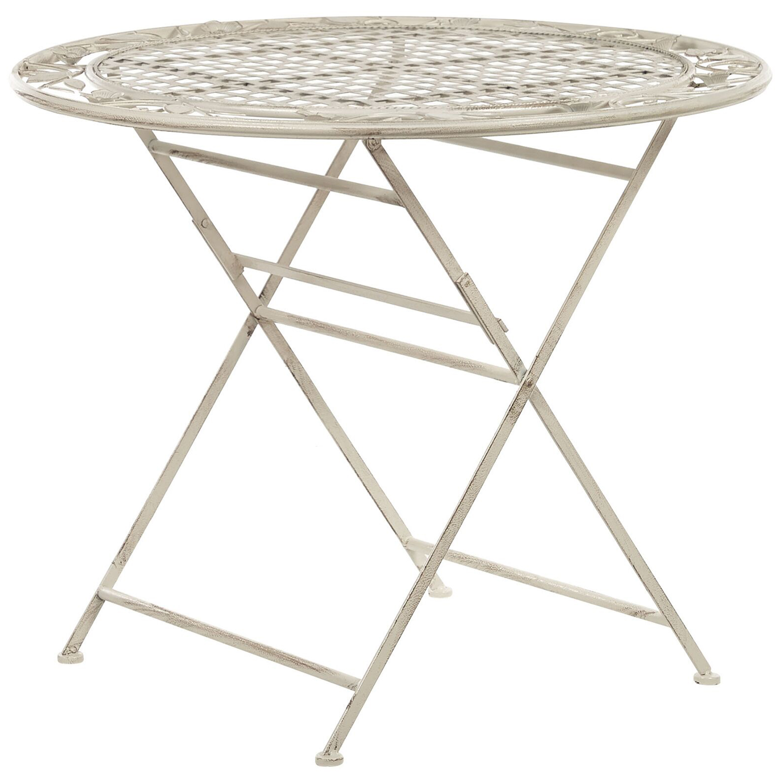Bistro bord BIVIO 90 cm 90 cm Metal Cremehvid