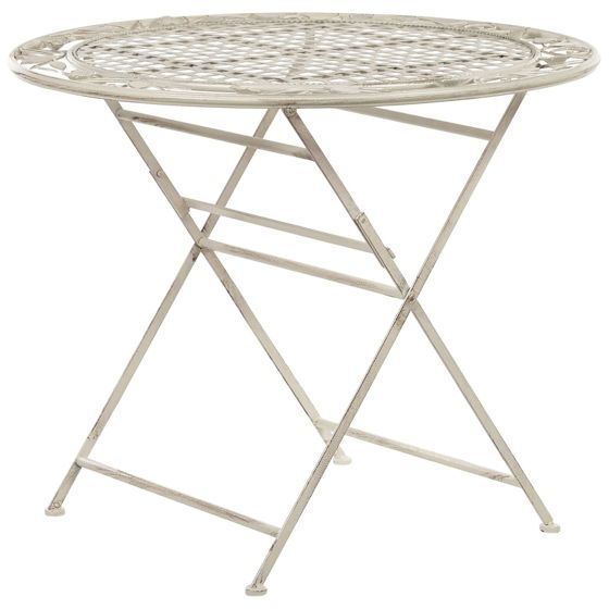 Bistro bord BIVIO 90 cm 90 cm Metal Cremehvid