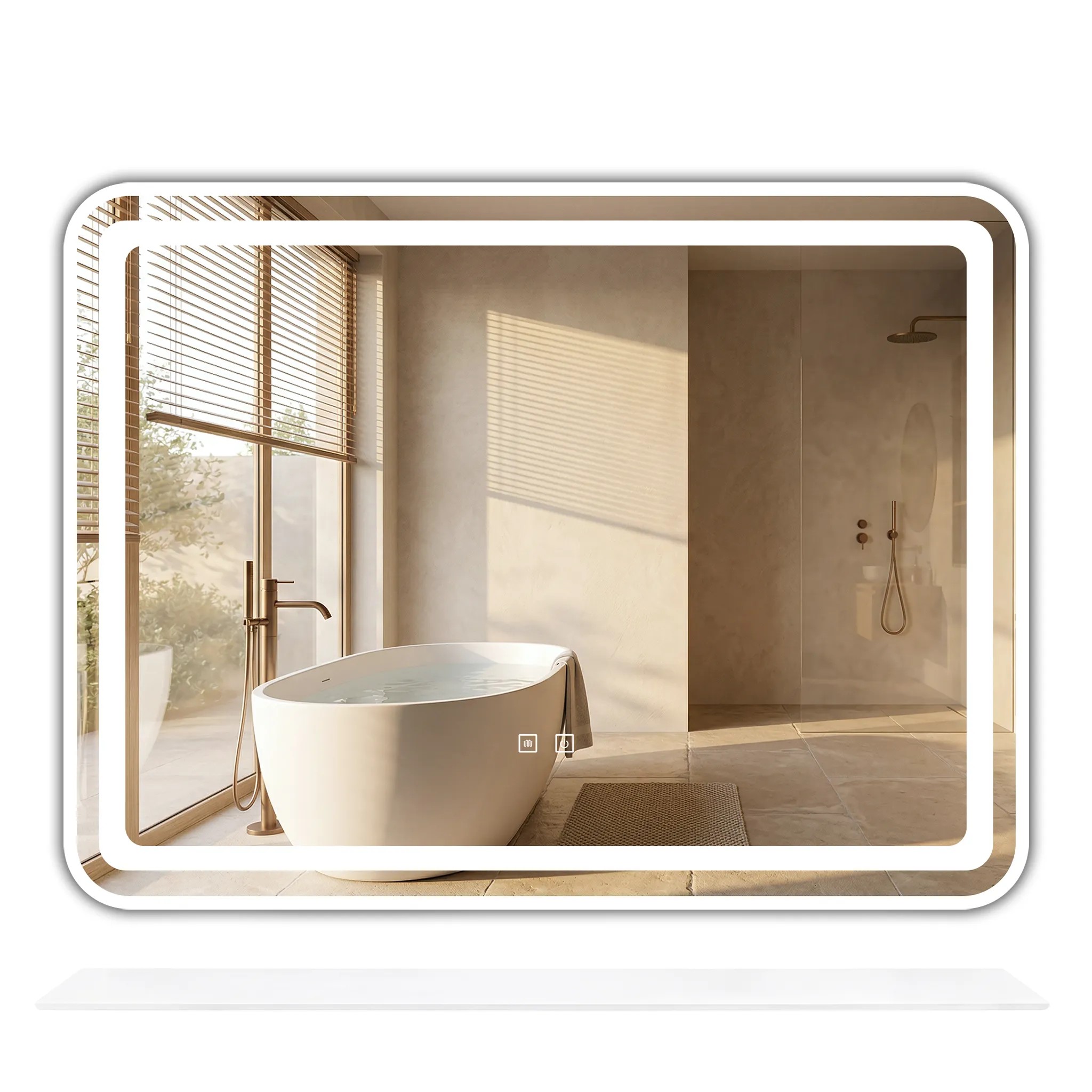 REA spejl L-8060 80x60 LED Gennemsigtig 3x80x60cm