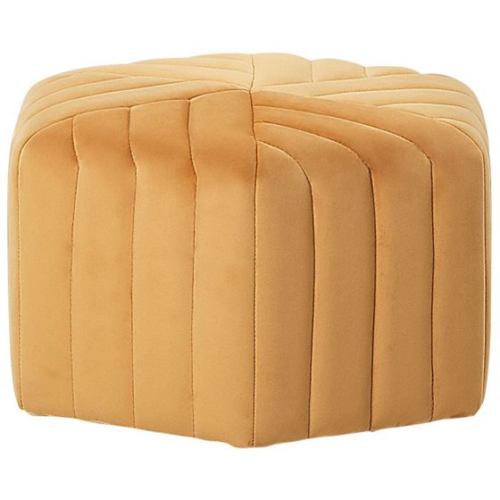 Puf MURIETTA Velour Sennepsgul