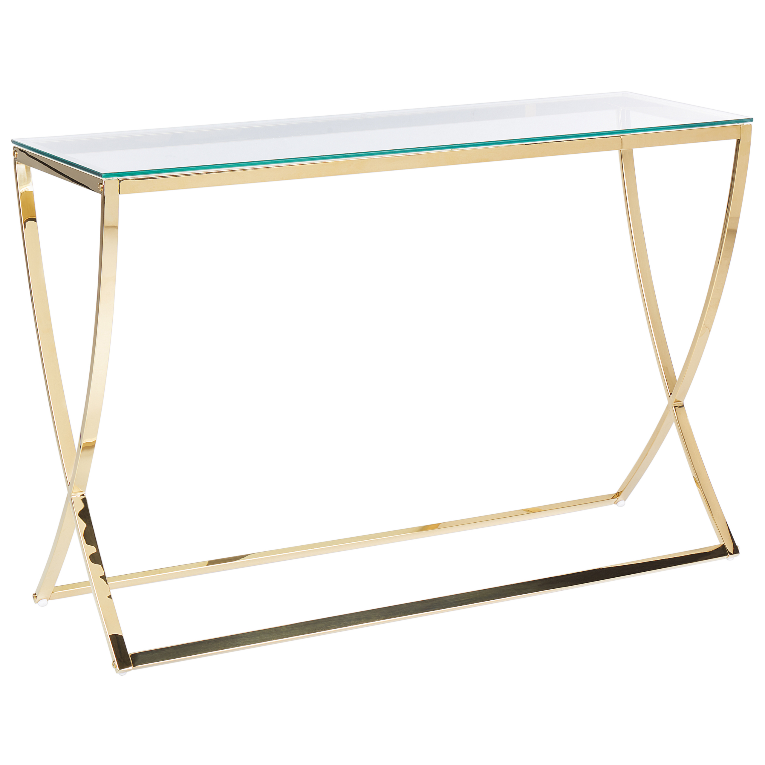 Konsolbord RINGGOLD Hærdet glas Guld
