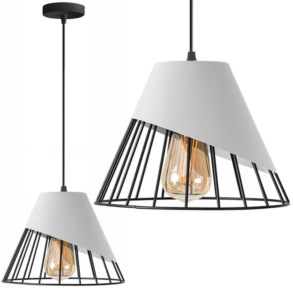 TOOLIGHT hængende loftlampe APP228-1CP Hvid/Sort 17,5x25x90cm