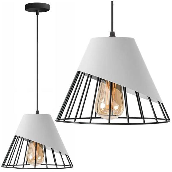 TOOLIGHT hængende loftlampe APP228-1CP Hvid/Sort 17,5x25x90cm