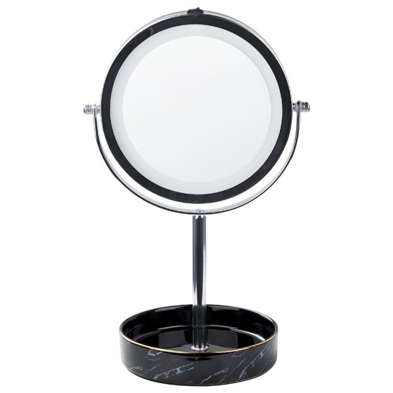 Makeup spejl LED SAVOIE Sort/sølv