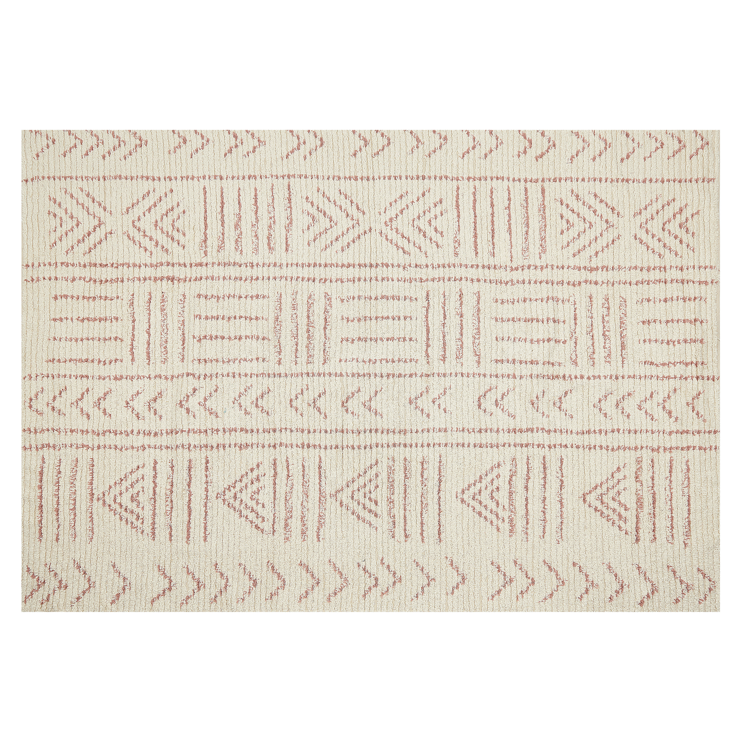 Gulvtæppe EDIRNE Beige 140 x 200 cm Bomuld