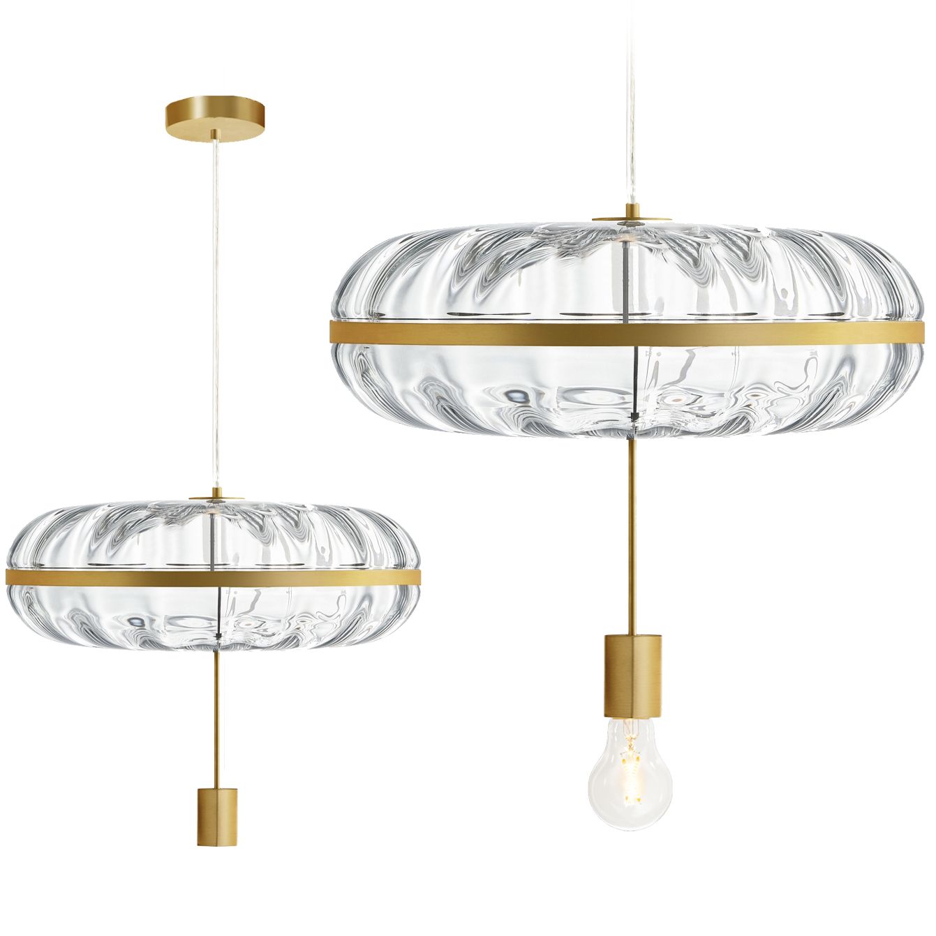 TOOLIGHT hængende loftlampe APP1102-C Guld 35x35x40cm