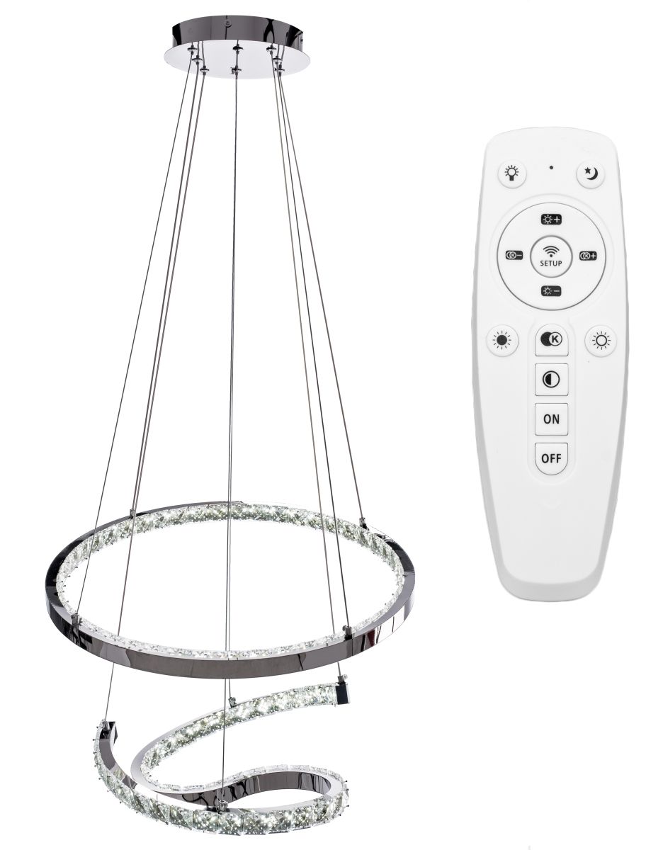 TOOLIGHT hængende loftlampe LED APP773-2CP Lysegrå 35x35x85cm