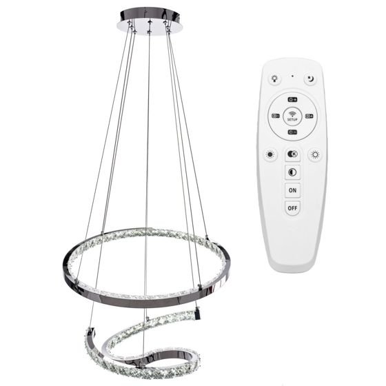 TOOLIGHT hængende loftlampe LED APP773-2CP Lysegrå 35x35x85cm
