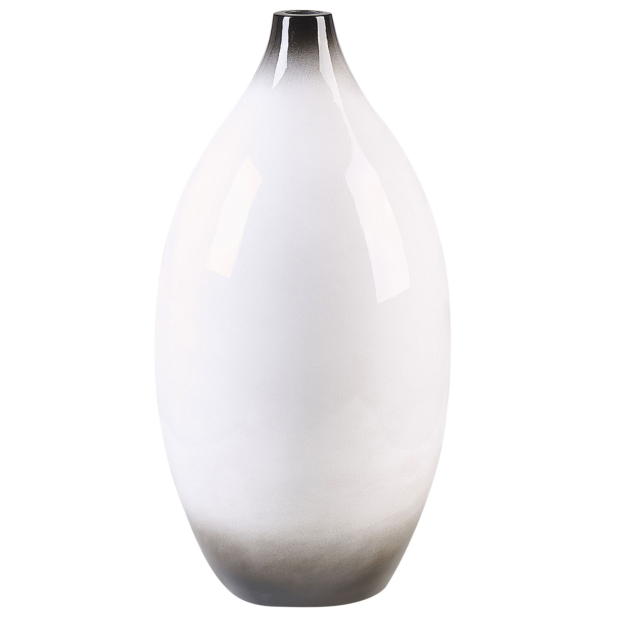 Dekovase BAEZA 46 cm Keramik Hvid