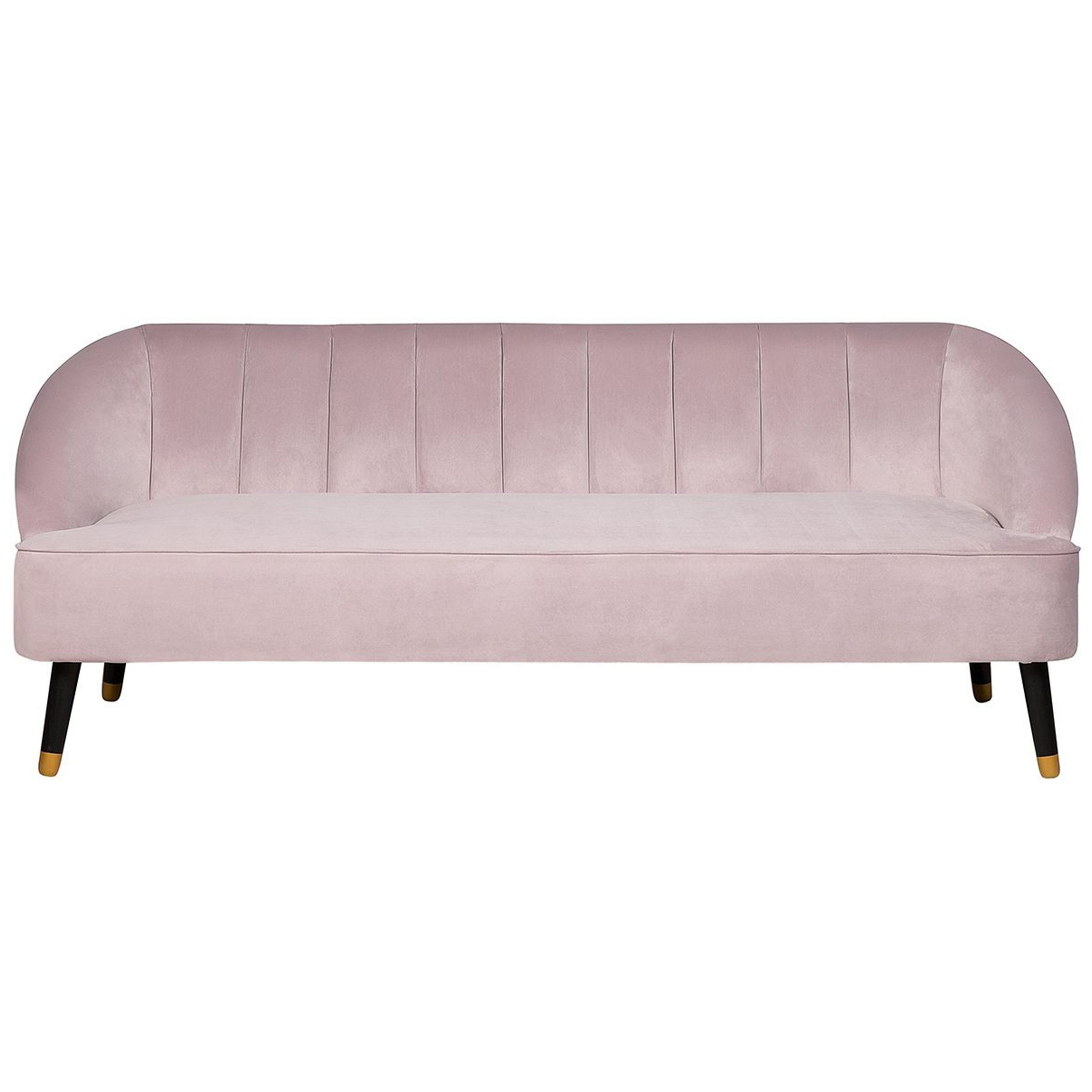 Sofa 3 personers ALSVAG Velour Lyserød