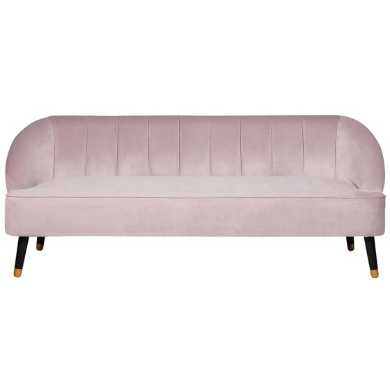 Sofa 3 personers ALSVAG Velour Lyserød