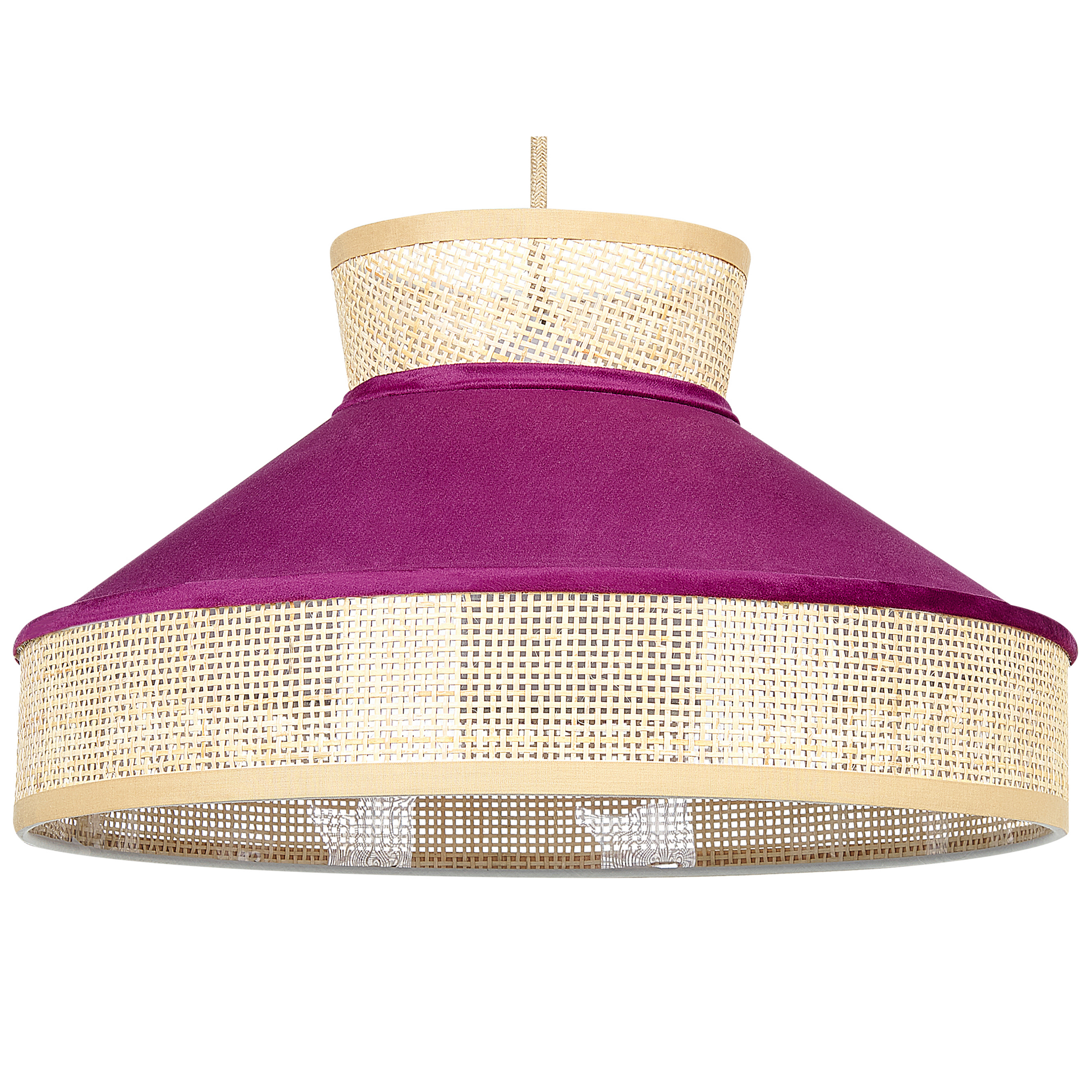 Loftlampe BATALI Rattan Fuchsia